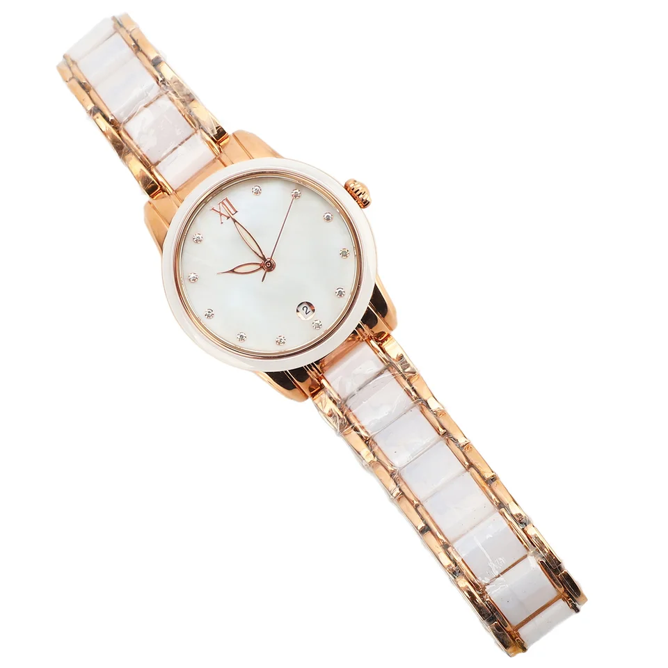 Elegant Women Rhinestone Quartz Watch with Date
