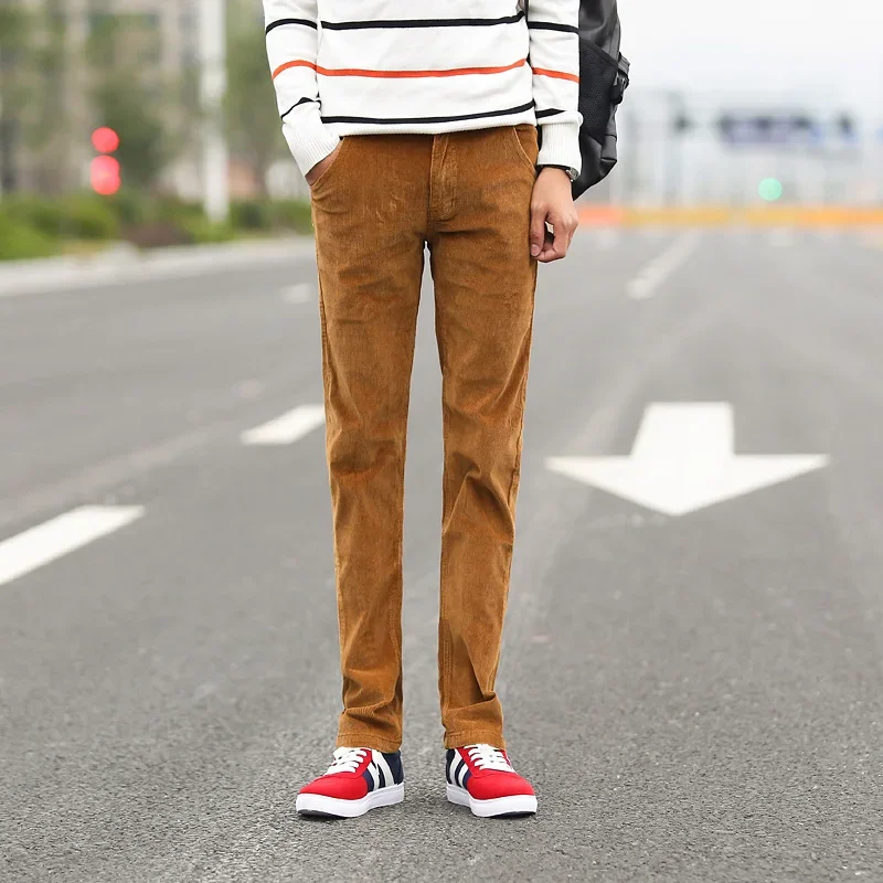 Male Business Men's Trousers Straight Corduroy Casual Pants