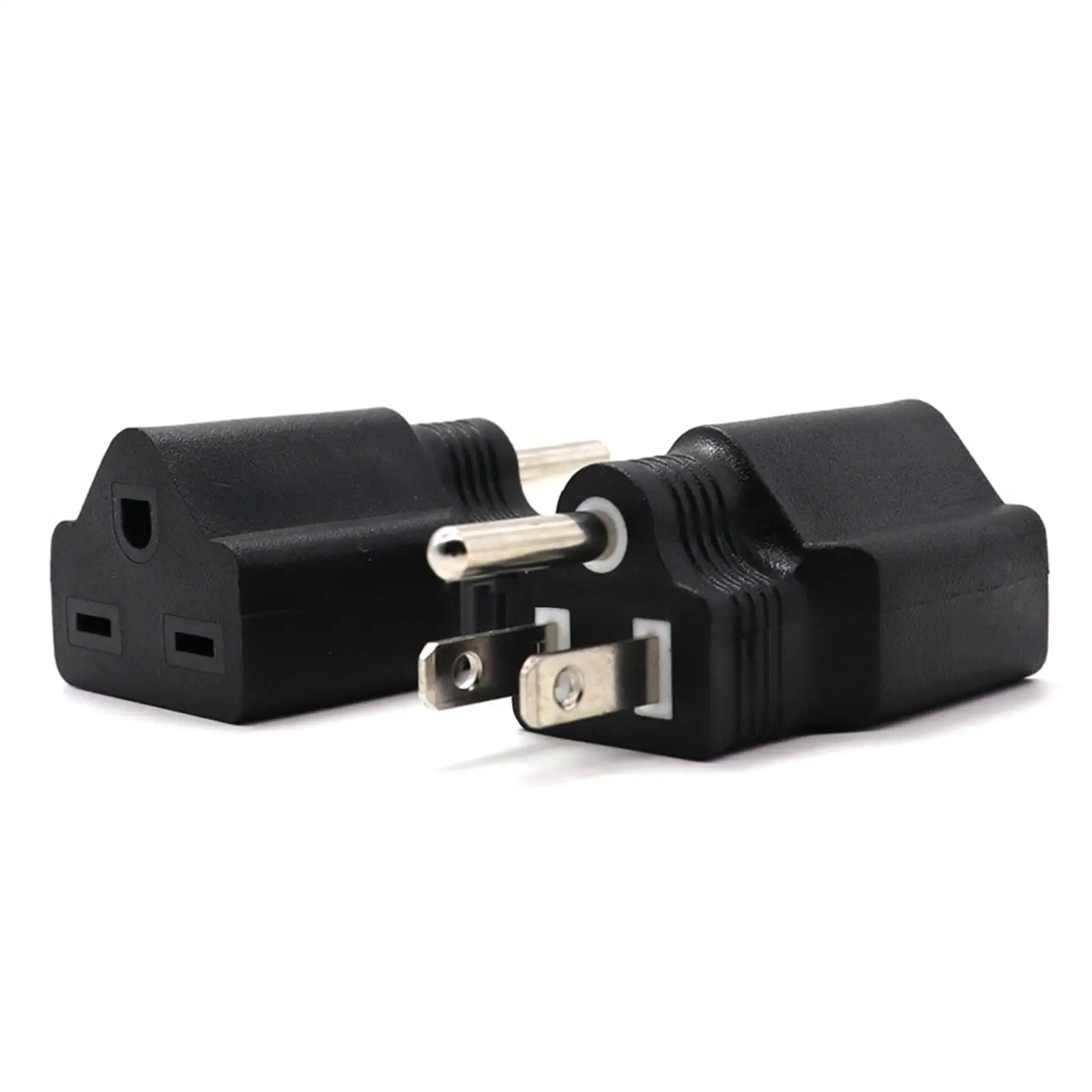 110V to 220-240V Plug Adapter Fixture Power Accessory Black
