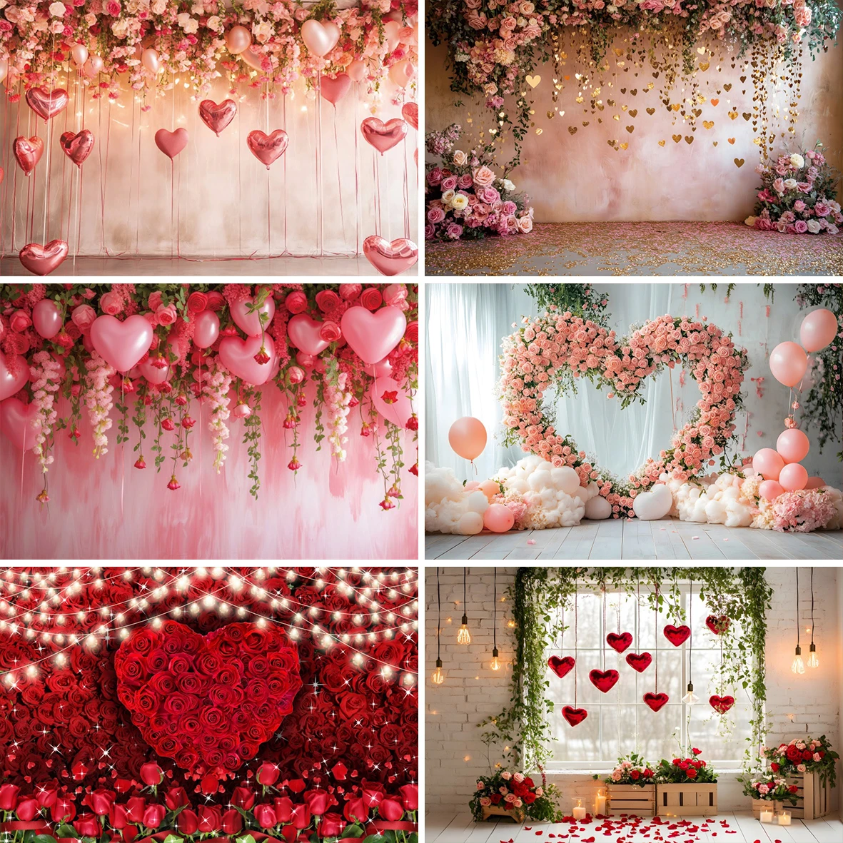 Avezano Fotohintergrund "Rote Rose Backsteinmauer" – 10x8 Ft (3x2,4 M), Polycotton, Für Valentinstag & Hochzeiten