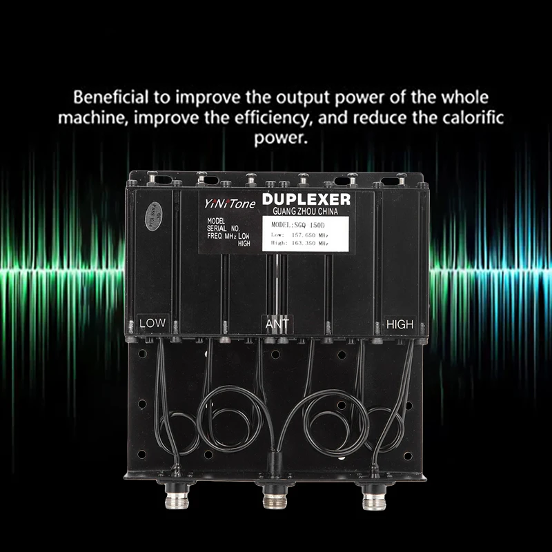 새로운 50W VHF 듀플렉서 SGQ-150D N-헤드 리피터 듀플렉서 TX: 157.650/RX: 163.350MHZ DIY 워키 토키 리피터 박스