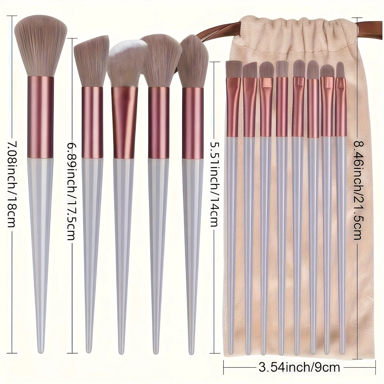 Brush Set Triangle Blenders Full Face