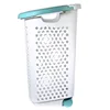 Home Logic 2 Bushel Rolling Plastic Laundry Hamper with Pop-up Handle, White, 2 Pack 5