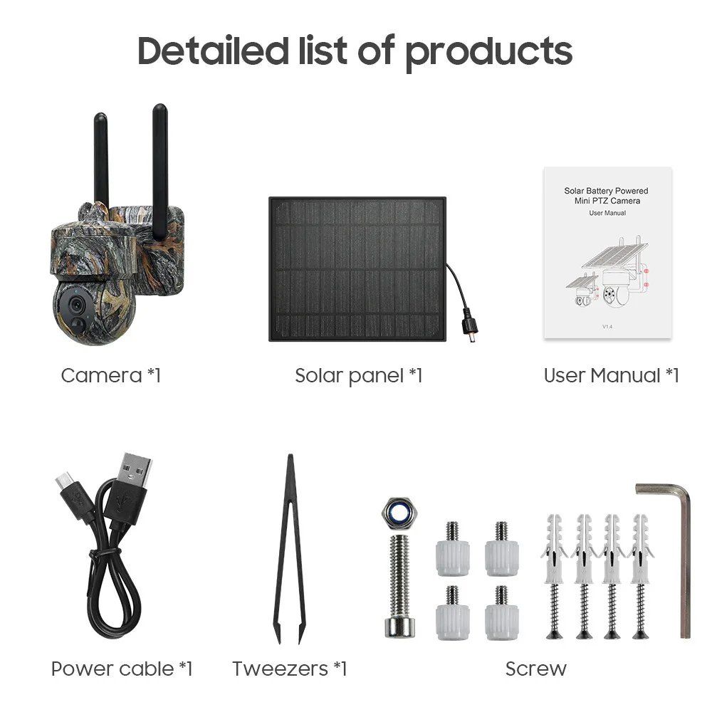 UBOX camouflage 4G solar camera, low-power, high-definition, full-color night vision, outdoor waterproof and mesh free monitor