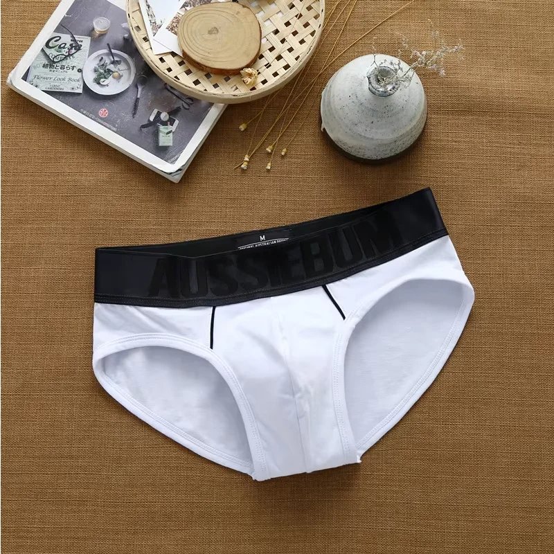 Wholesale men's briefs, low waist breathable elastic three-dimensional bag, close-fitting and comfortable pure cotton AU3-M200 2