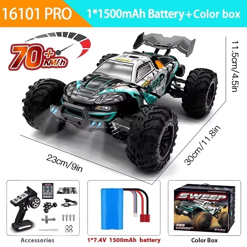 WLtoys1:16スケール4WD RCカー 16102 50KM-H ボックス 1:16 4WD RC Car 70km/h Brushless or 50km/h Brushed, LED