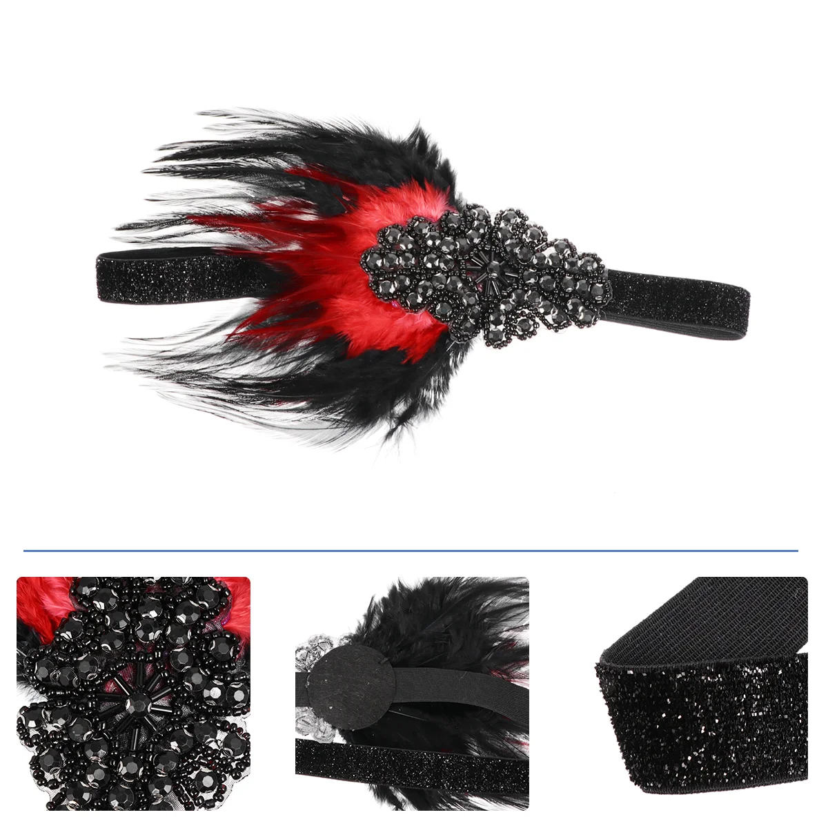 

1920 S Headdress Halloween Outfits Flapper Hair Hoop European and American Headbands 1920s Plush Accessories