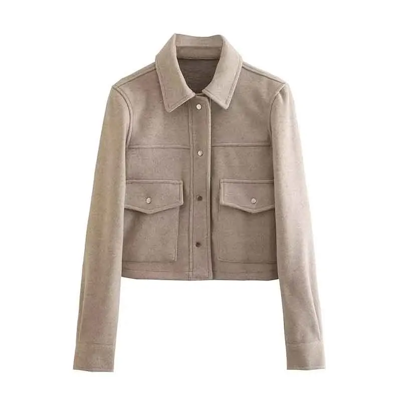 Fashion Jackets for Women 2023 new Coats Female Chic Big Pocket Casual Jacket Coat Ladies Single-breasted Autumn New Outerwear