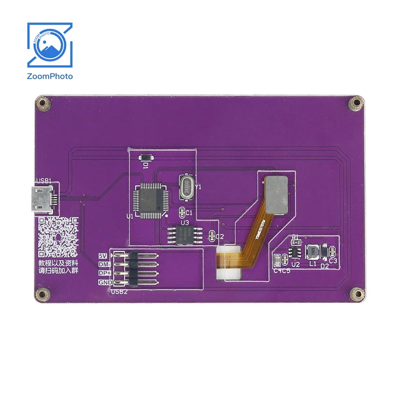 ZoomPhoto 3.5 Inch IPS LCD Screen Monitor Display USB Display Sub-Screen Support Raspberry Pi linux