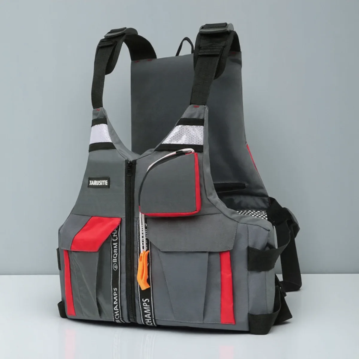 Gilet de sauvetage pêche haute flottabilité réglable pour sports nautiques et pêche sécurité