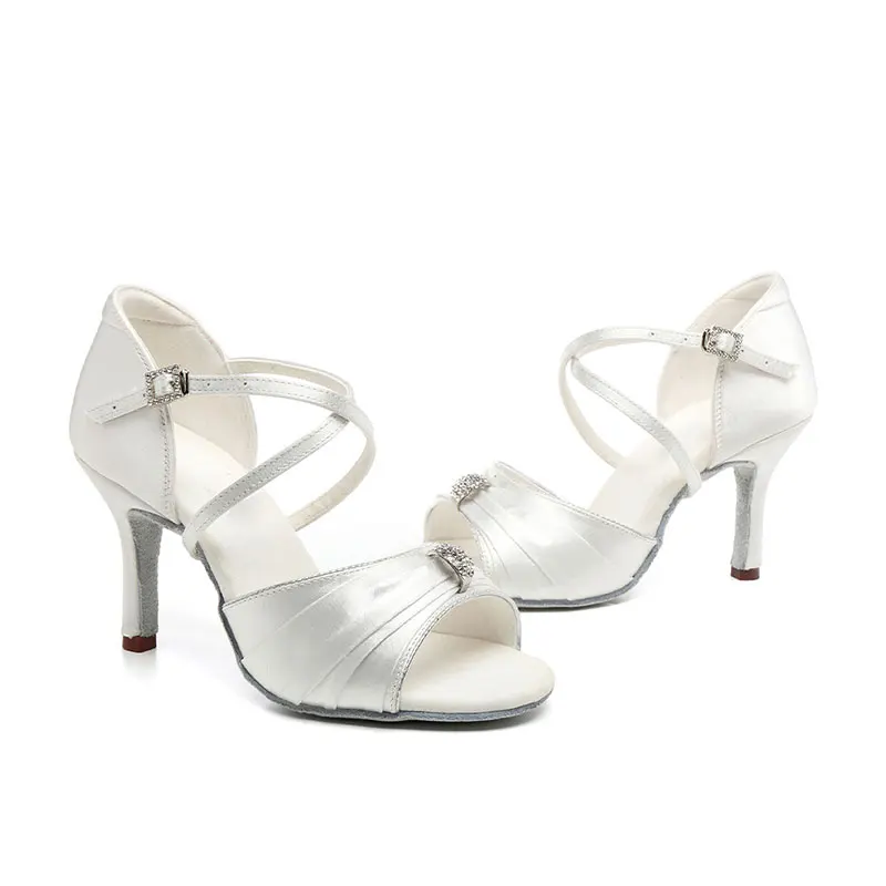 SWDZM New Latin Dance Shoes Women Ballroom Salsa Dance Shoes  Party Square Dance Shoes Soft Heel 5CM/7.5CM/8CM 3