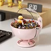 Candy Box High Footed Sphere Fruit Snack Storage Transparent Lid Dust-Proof Moisture-Proof household Office Chocolate Box 1
