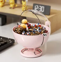 Candy Box High Footed Sphere Fruit Snack Storage Transparent Lid Dust-Proof Moisture-Proof household Office Chocolate Box 1