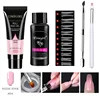 LIMEGIRL 15ml Nail Extension Gel Set Quick Extend Mold Nail Kit Gel Set For Manicure Tools Vernis Semi Permanent Set 4