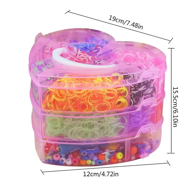 Rubber Bands Loom DIY Weaving Tool Box Creative Set Elastic Silicone Bracelet Kit Kids Toys for Children Girls Gift 5 10 6