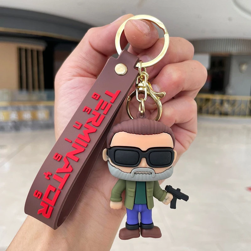 ターミネーターPVCアクションフィギュアキーホルダー、キーホルダー