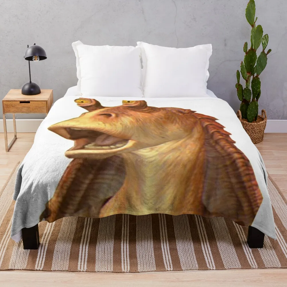 Jar Jar Binks Surprised Throw Blanket Thin Wadding Blanket AliExpress