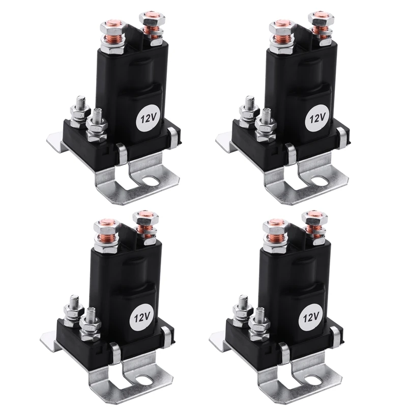 

4X Dual Battery Isolator Relay Start On/Off 4 Pin 500A 12V For Car Power Switch
