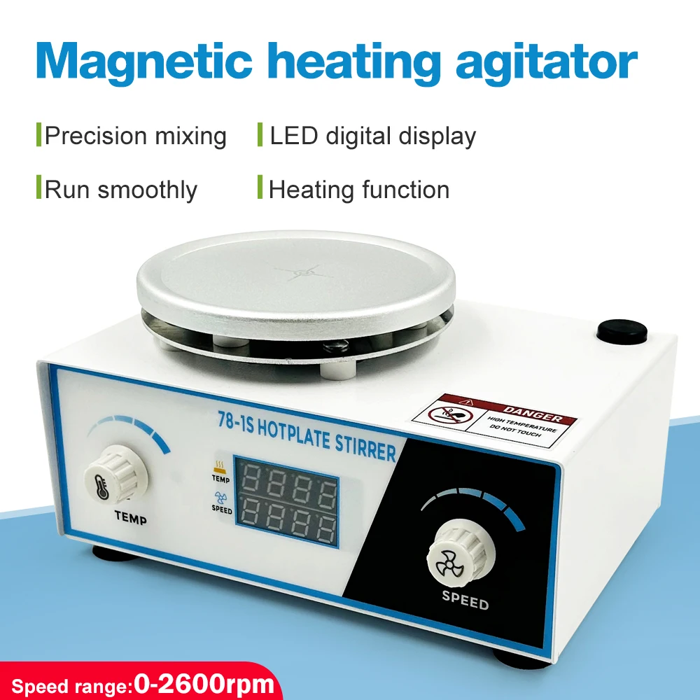 Heating Magnetic Stirrer Mixer 2L 0-2600RPM Lab Equipment EU Plug