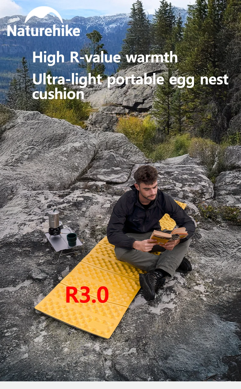 Naturehike Troues R 3.0 Leichte, tragbare, faltbare, quadratische Eiernestmatte für den Außenbereich, 2,5 cm, verdickte Camping-Angel-Picknickmatte – Detail 1