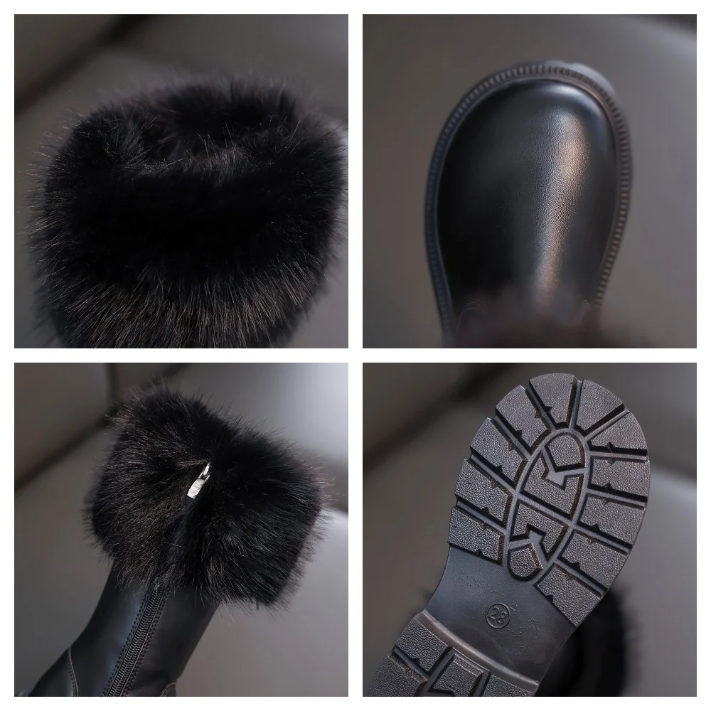 Faux Fur Boots Girls Winter Kids Boots