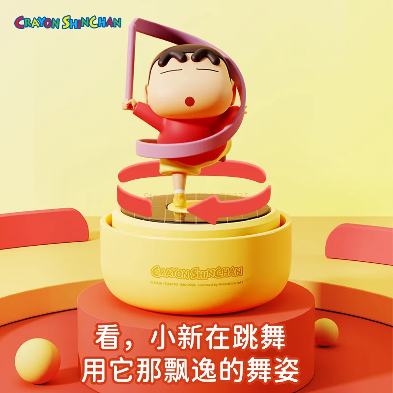 Kawaii Crayon Shin-Chan Cartoon Solar Powered Car Rotating