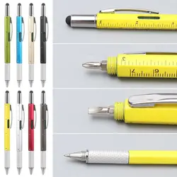Multi-functional Capacitive Pen with Screwdriver Spirit Level Ballpoint Pen Mobile Phone Screen Touch Gadgets Construction Tools