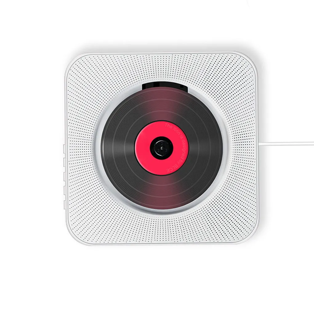 벽걸이 CD 플레이어 오디오 붐박스 스테레오 음악 스피커, 고성능 3.5mm US..