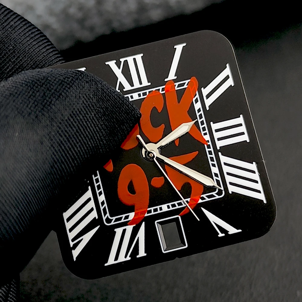 Square Dial 'Time is Money' Customized Watch Face for Premium Watch Accessories