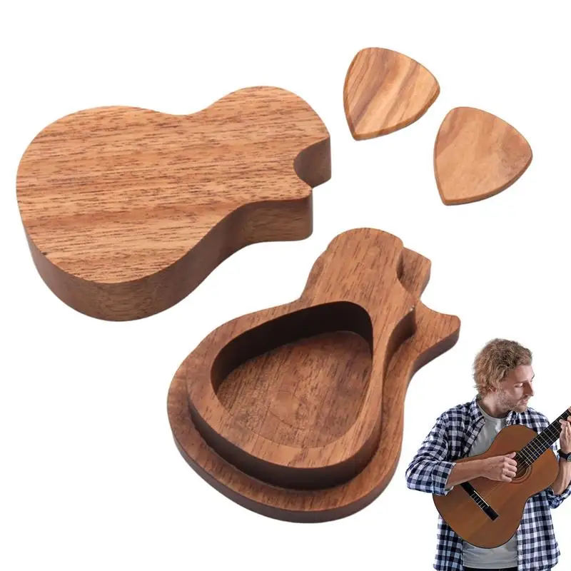 Guitar Picks With Case Guitar Pick Storage Guitar Parts Performance Accessory Jewelry Organizers Portable For Acoustic Electric