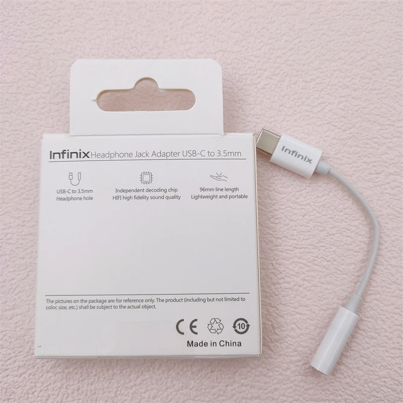 New Infinix Headset Jack Adapter USB Type C to Audio AUX