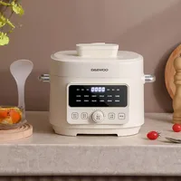 DAEWOO Electric Pressure Cooker 70kPa 4L 220V 1300W Kitchen Rice Cooker Non-stick Inner Pot Multicooker Knob Control Stewpot 1