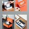 Portable Tissue Storage Box with Lid Dustproof Cover  for Wet Wipes Dispenser Home Office Mask Storage Box Sealed Organizer 3