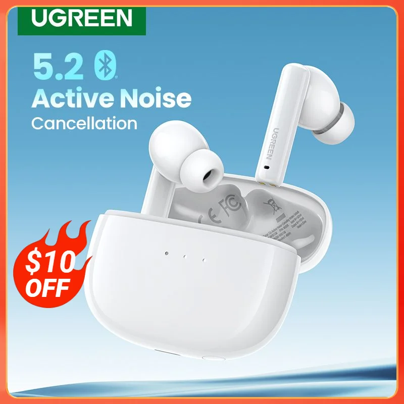  【NEW】UGREEN HiTune T3 ANC Wireless TWS Bluetooth 5.2 Earphones , Active Noise Cancellation, in-Ear Mics Handfree Phone Earbuds 