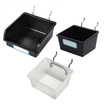 Efficient Pegboard Storage Bins with Hook and Labels Practical Peg Board Basket Effective Hardware Storage Solution 1