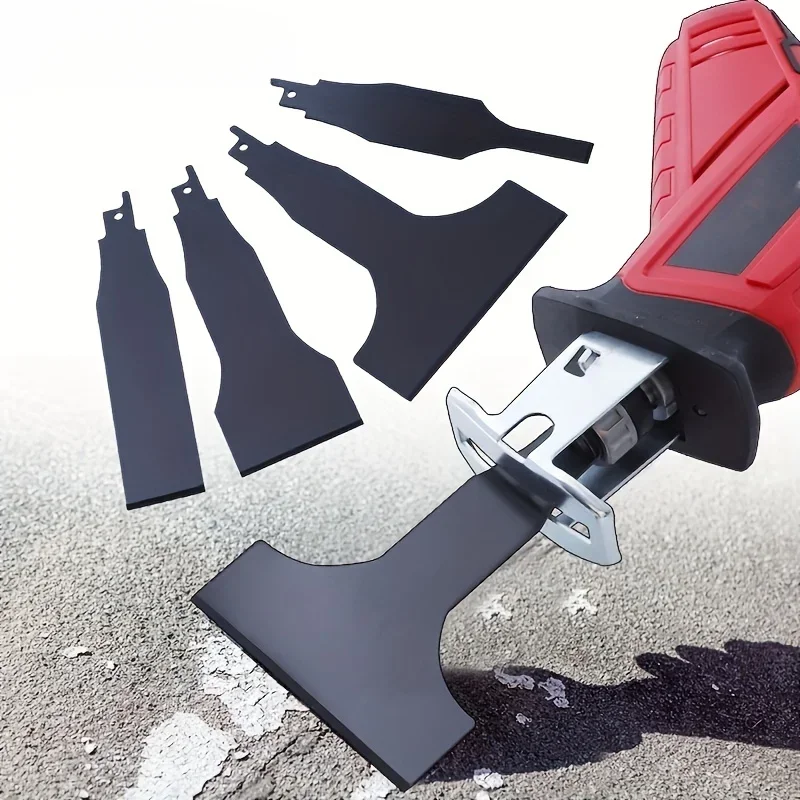 4-Piece Heavy-Duty Scraper and Blade Set For Reciprocating Saws Steel Tile and Putty Removal Wall and Ground Cleaning- 2