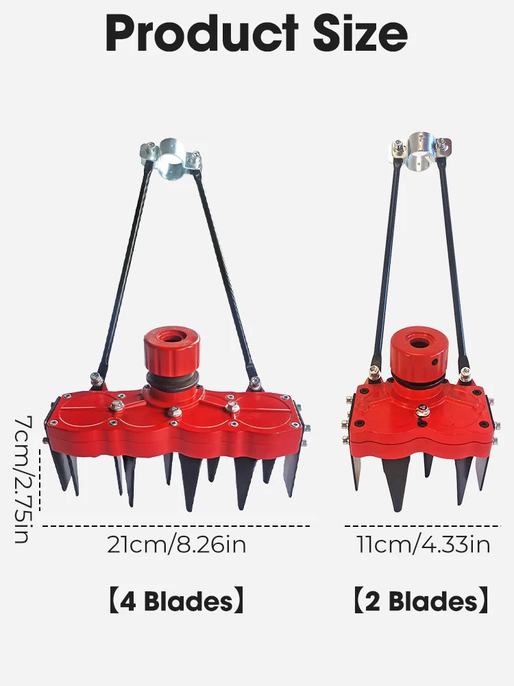 2024 New Weeding Head Grass Remover Tool Attachment 2 in 1 Weeding Wheels Weeder Accessories 5