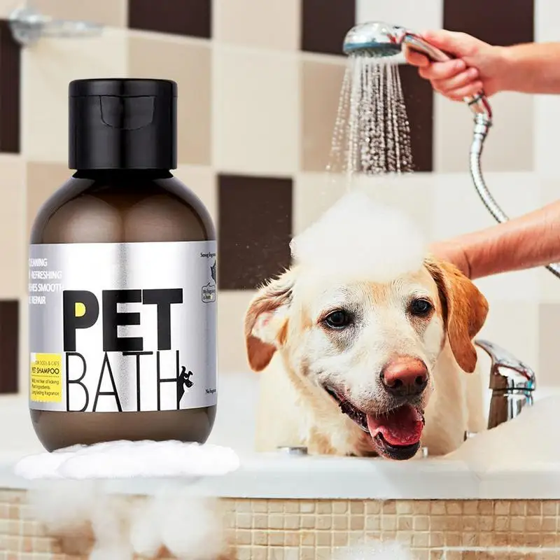 Pet Shampoo For Dogs 100ml Cats Plant Extract Shampoo For Smoother Hair Puppies Bath Gel For Smelly Odor Kitten Mild Washing