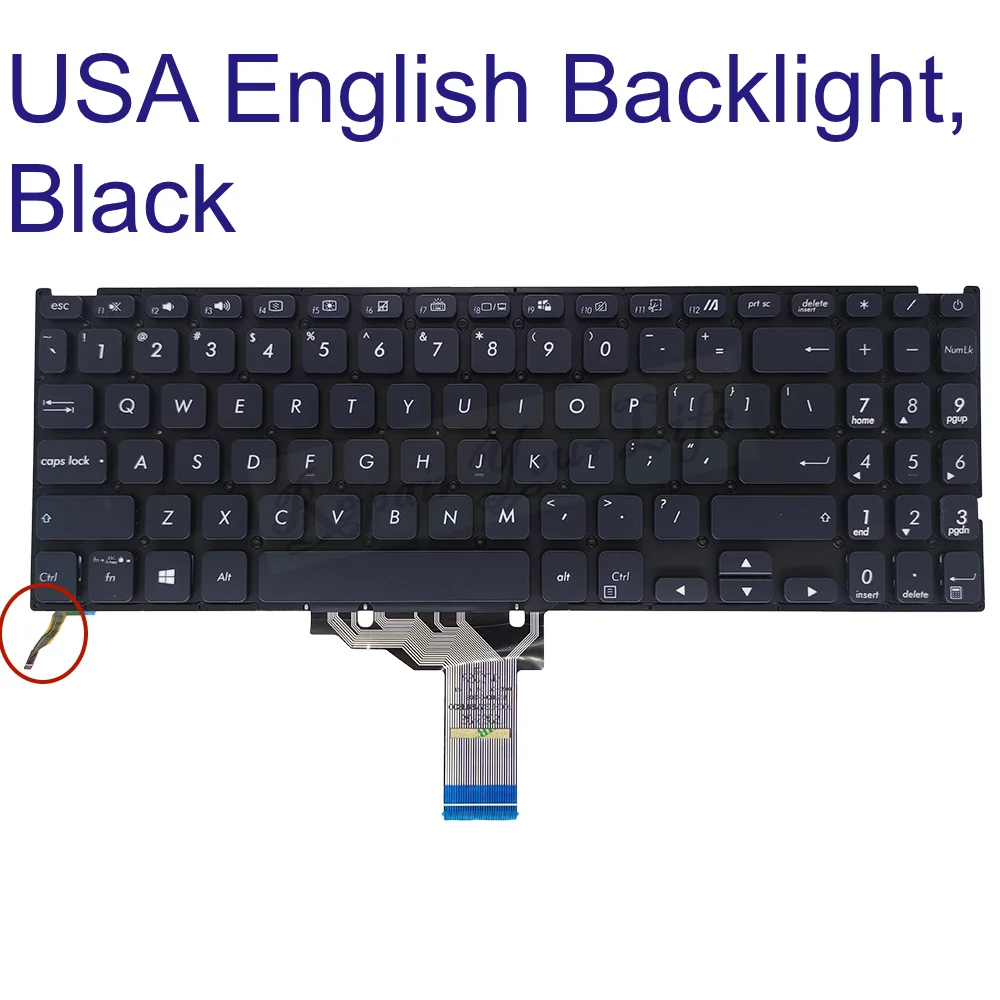 Teclado Retroiluminado para Asus Vivobook Eua Russo Espanhol Latim X515da X515ja X515ea X515ua X515jans X515ma X515mans - Imagem 4