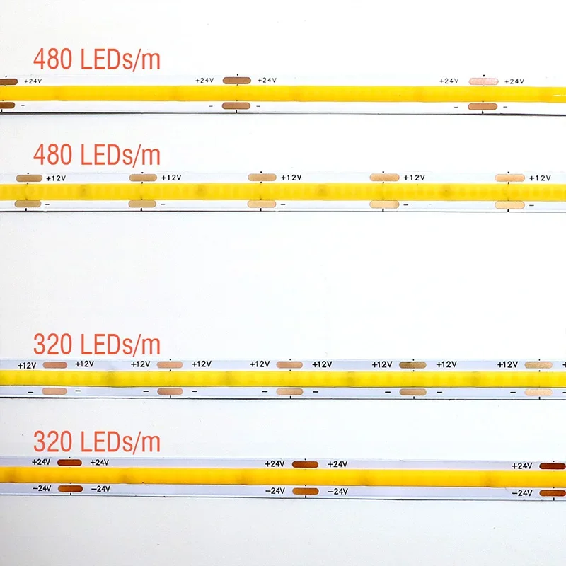 LED light bar 320leds 480leds COB Strip 12V 24V Warm White Red Mars Green Ice Blue Golden Yellow Pink Home Soft 11