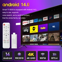 H96Max Mini Tv Stick Tvbox Android2025 Rockchip Rk3518 Wifi6 2Gb Ram 16Gb Rom Bt5.4 Google Voice Remote Media Player Set Top Box — изображение 2