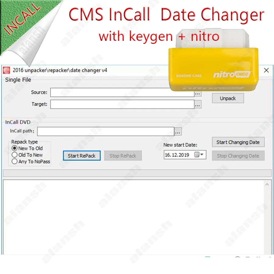 CMS InCall Unpacker/Repacker/программа для изменения даты 2016 V4 с ключом-генератором разблокировки + нитрообд