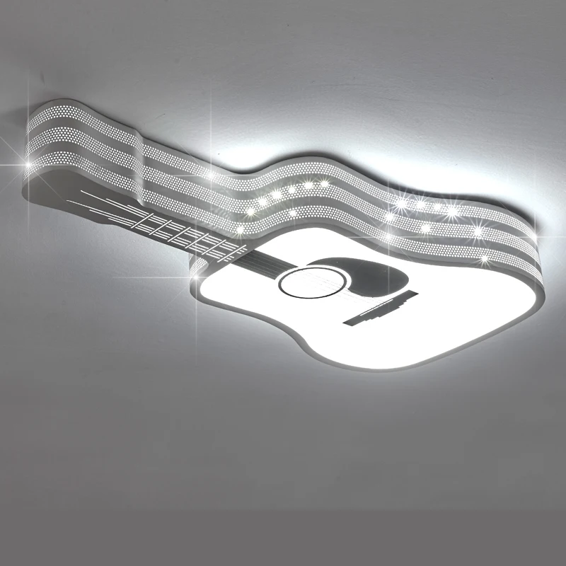 

Guitar LED Ceiling Light Creative and Cozy Bedroom Book Cartoon Note Boy Girl Simple Children Room Light