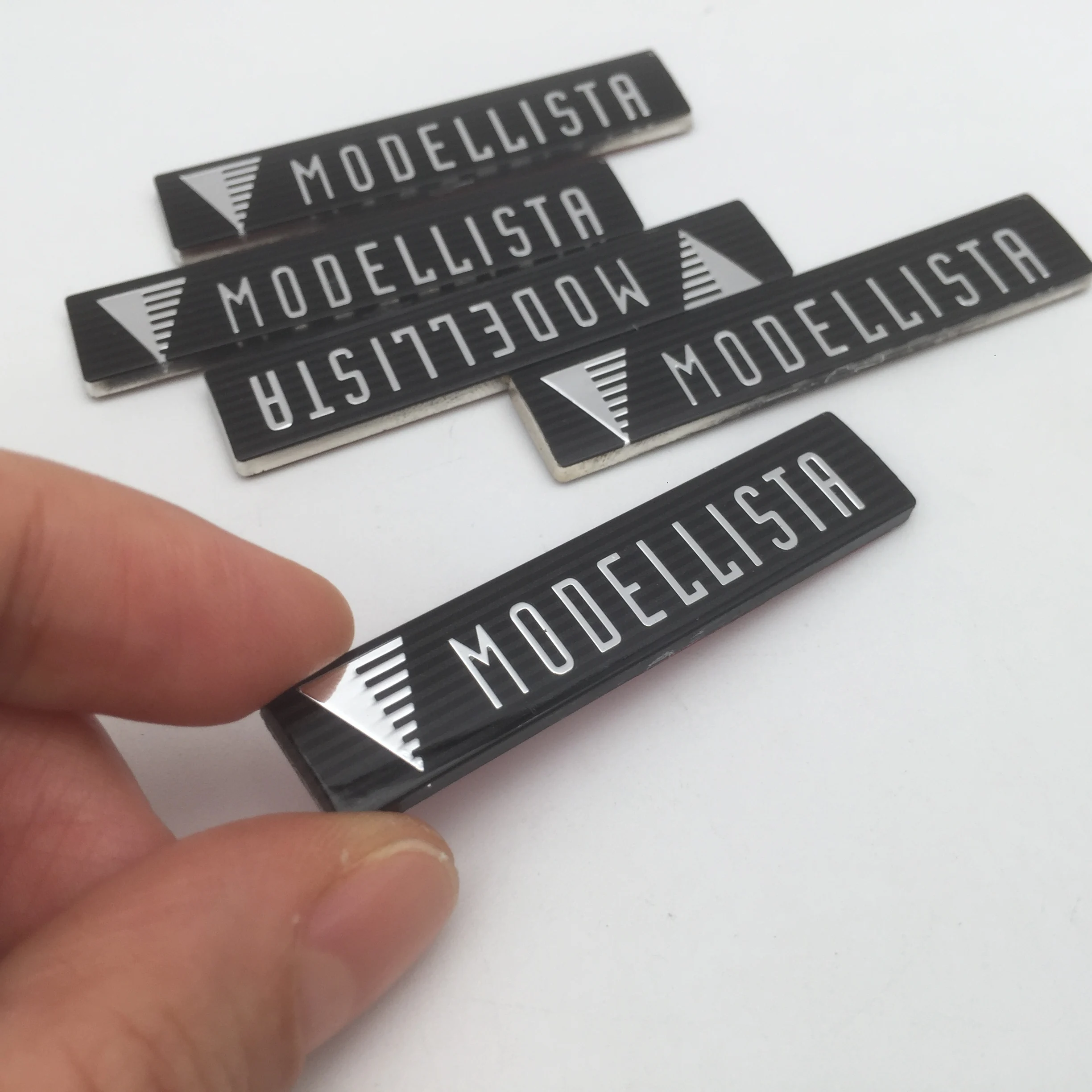 1pcs 3D MODELLISTA car Front lip small label Grill Fender side