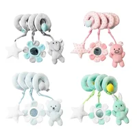 New Baby Bed Hanging Toy Hanging Spiral Rattle Cart Pendant Interactive Early Education Tool Newborn Stroller for 0-3 Years Old 1