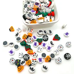 Colorful Mixed Fruit Shape Soft Pottery Beads - Handmade DIY Jewelry Accessories (60 pcs) - 60pcs (Halloween)