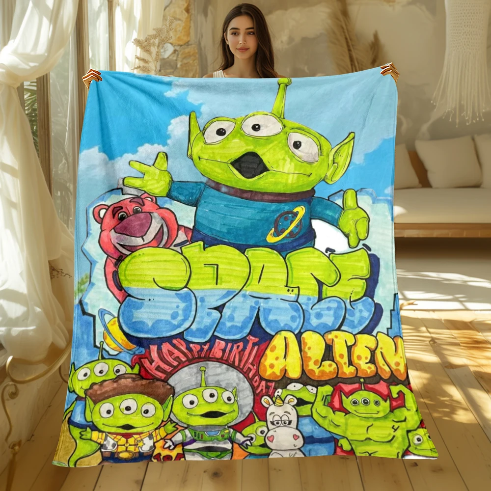 

Cute Alien Online Companion Blanket- Lightweight Flannel Throw for Sofa, Travel, Camping, Livingroom, Chair, and Bed，blankets