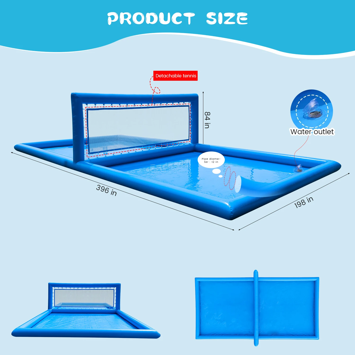 33ft Inflatable Volleyball Court 3