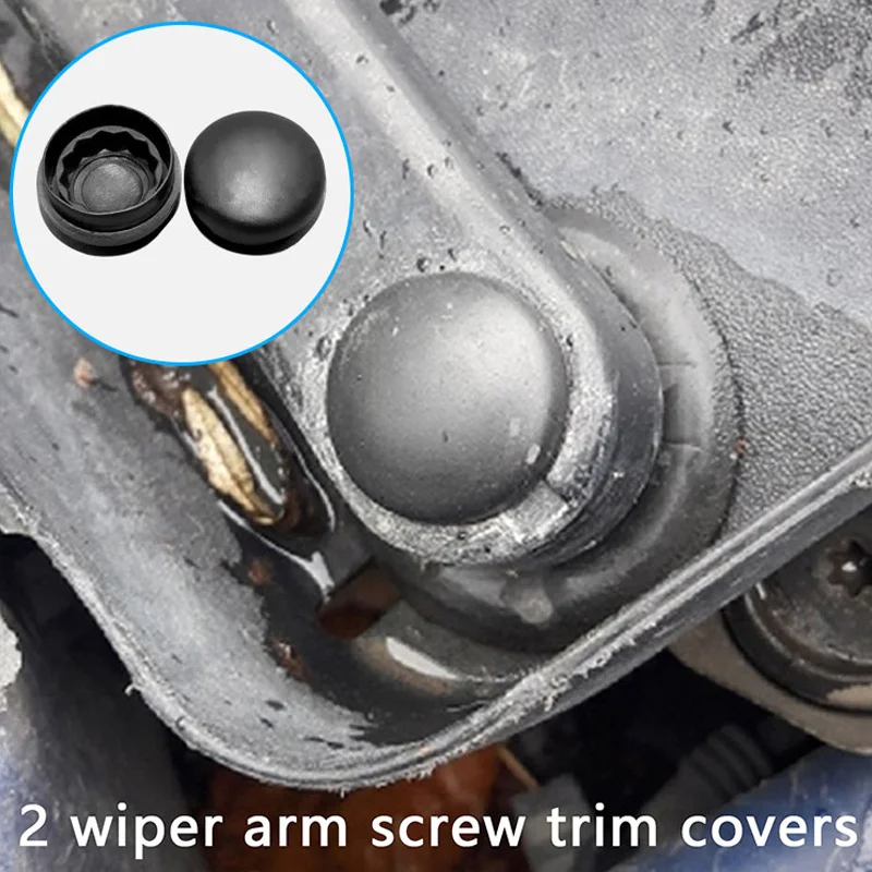 2pcs Car Front Windshield Wiper Caps Arm Nut Bolt Cover for Volkswagen