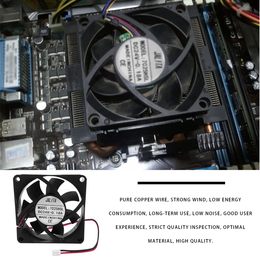 Cooling Fan Computer CPU Cooler Laptop Desktop Cooling System 7cm Gaming Computer Accessory